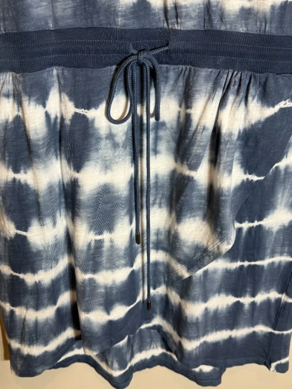 Sundance Elara Tie Dye Faux Wrap Mini Dress Women's Medium Blue Relaxed Fit